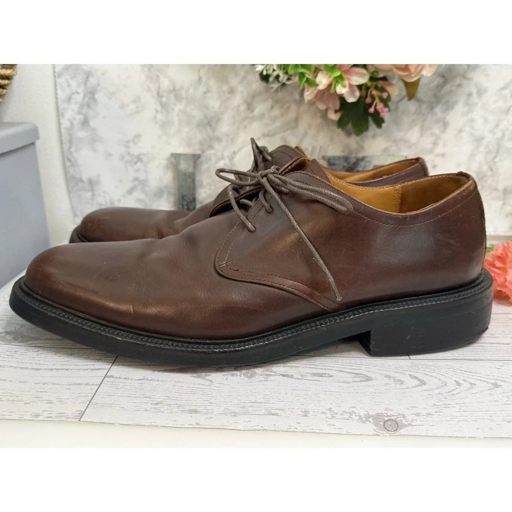 Cole Haan Brown Men's 12 M Lace Up Leather Oxford Dress‎ Shoe Water Proof EUC